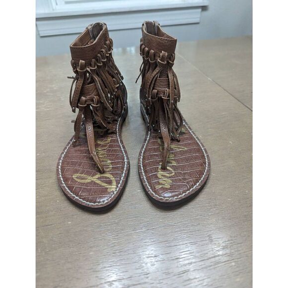 Sam Edelman Griffen Sandals women's size 6 black leather Bohemian Gladiator - Picture 4 of 9